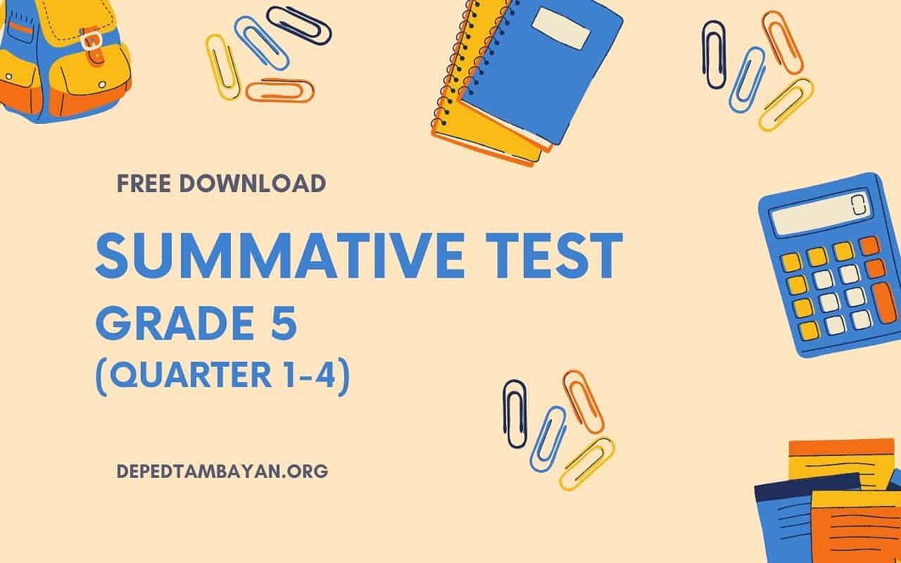 Grade 5 Summative Tests 0128