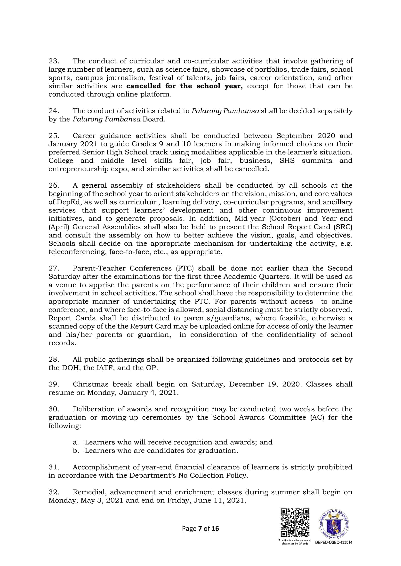 Deped School Calendar And Activities For School Year 21 Deped School Calendar And Activities For School Year 21