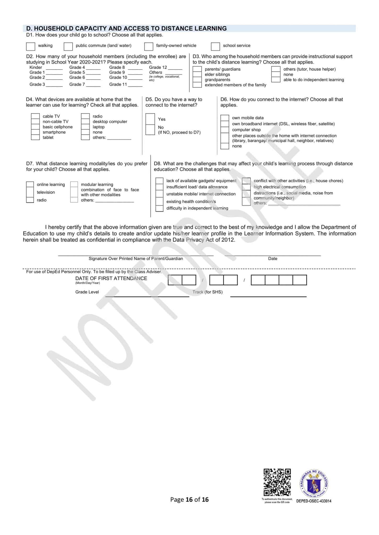 DepEd Monthly School Calendar of Activities for School Year 20202021