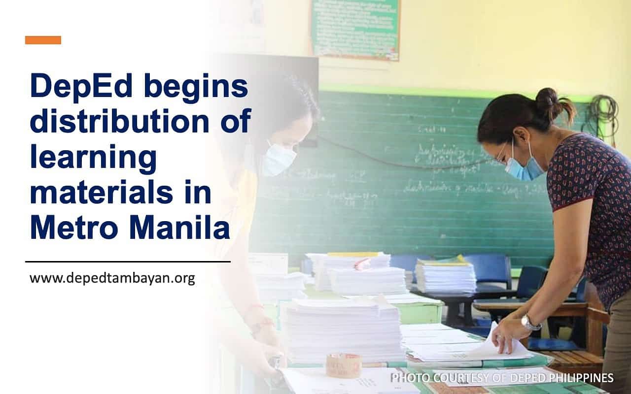 DepEd begins distribution of learning materials in Metro Manila