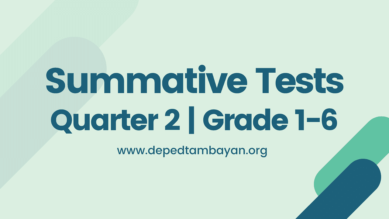 Grade 6 Summative Tests For Quarter 2 5973